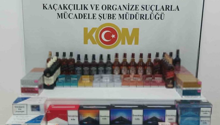 Samsun’da kaçak içki ve sigara ele geçirildi