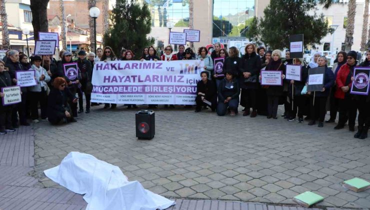 Söke’de Kadına Şiddetle Mücadele için yürüyüş düzenlendi