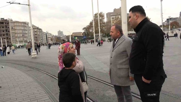 Taksim’de kaybolan çocuğun ailesini polisler buldu