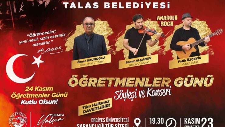 Talas’ta Öğretmenler Günü için özel program