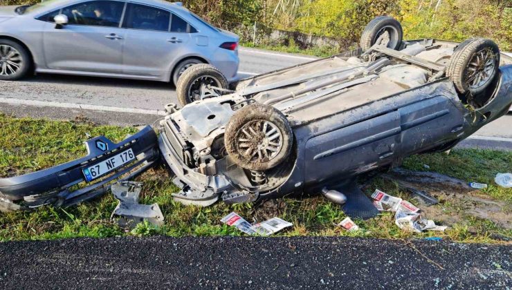 Zonguldak-Ankara kara yolunda feci kaza, 2 yaralı