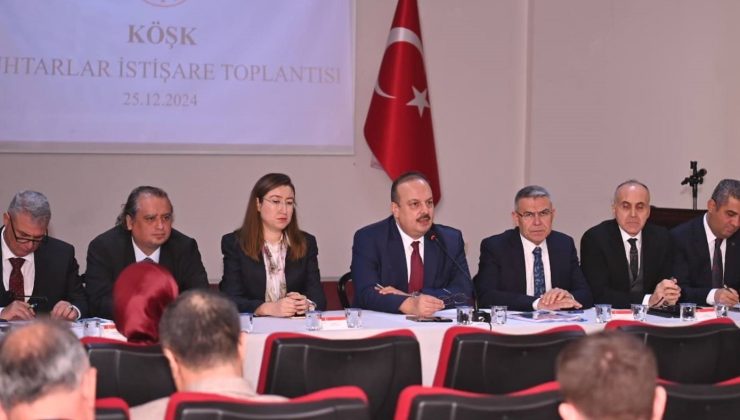 Aydın Valisi Canbolat, Köşk’te muhtarlarla toplantıda buluştu