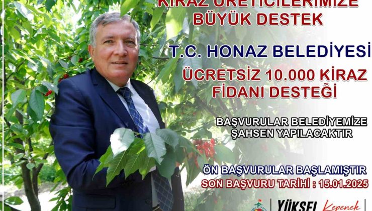 Başkan Kepenek’ten Honazlı kiraz üreticilerine büyük destek