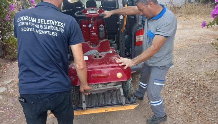 Belediyeden akülü sandalye bakım, onarım desteği