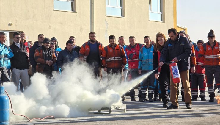 Kocasinan’da gerçeğini aratmayan yangın tatbikatı