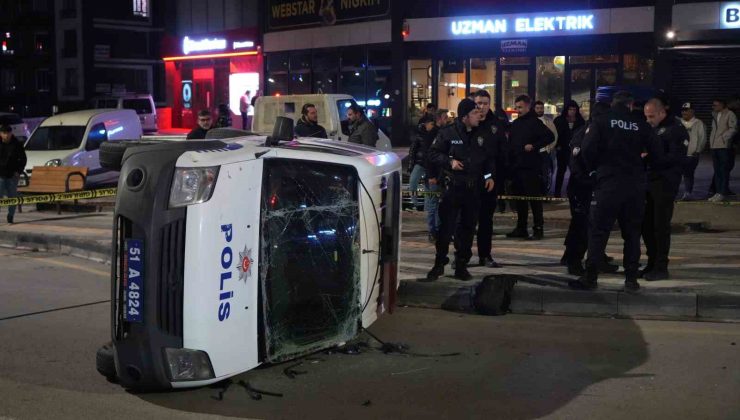 Niğde’de polis otosu ile otomobil çarpıştı: 6 yaralı