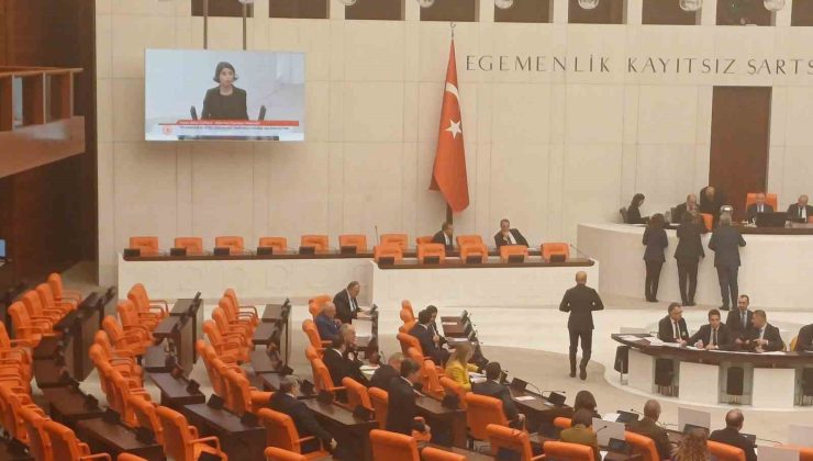 Saadet Partisi Hatay milletvekili Necmettin Çalışkan tek başına Saadet Partisi grubu sıralarında oturdu