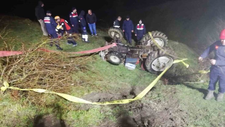 Samsun’da traktör devrildi: 1 ölü