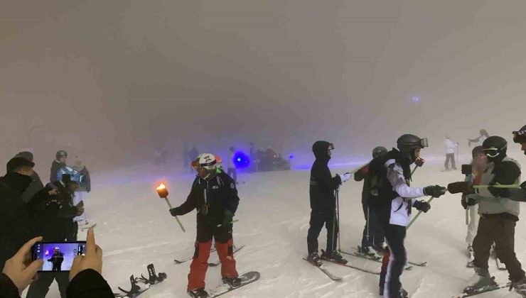 Yeni yıl coşkusunu Erciyes’te yaşadılar