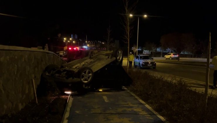 Yozgat’ta kontrolden çıkan otomobil takla attı: 3 yaralı