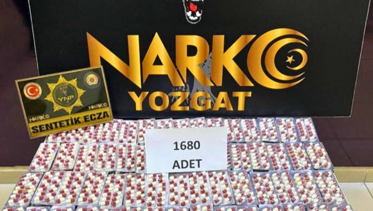 Yozgat’ta şüpheli şahsın üzerinden bin 680 adet uyuşturucu hap çıktı