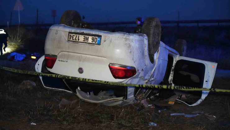 Ankara’da takla atan otomobil hurdaya döndü: 1 ölü, 4 yaralı