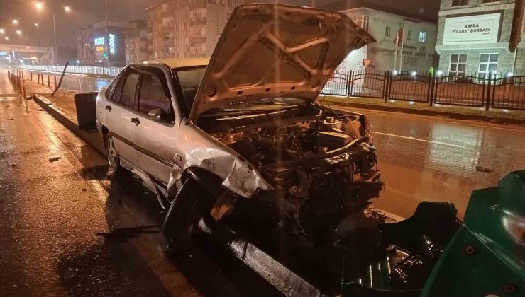 Bafra’da trafik kazası: 1 yaralı