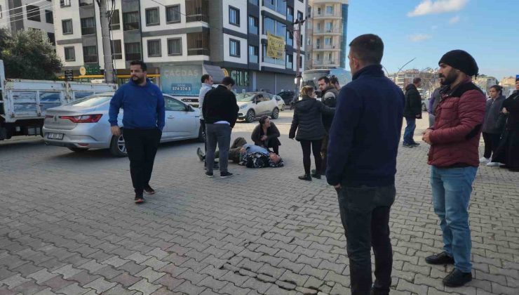 Edremit’te otomobille çarpışan motosiklet sürücüsü yaralandı