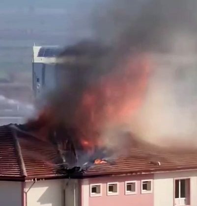 Hatay’ın Hassa ilçesinde okul yangını