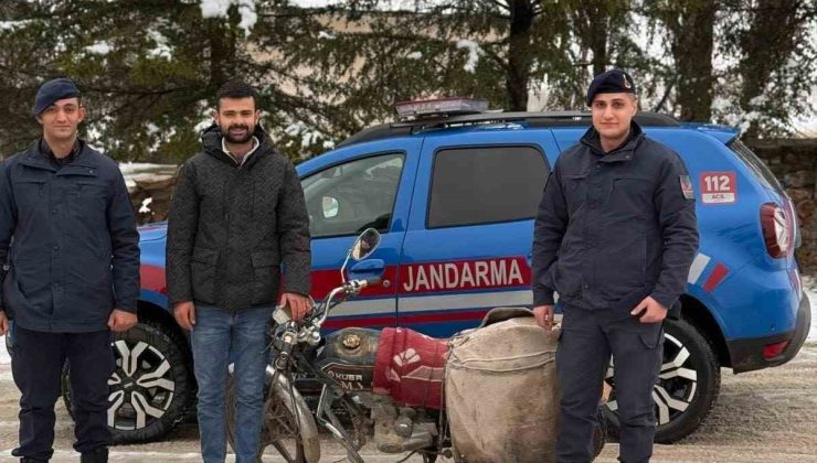 Kırşehir’de çalınan motosikleti jandarma buldu