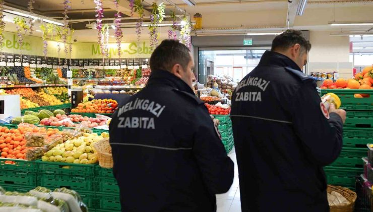 Melikgazi Belediyesi zabıta ekipleri fahiş fiyata karşı sahada