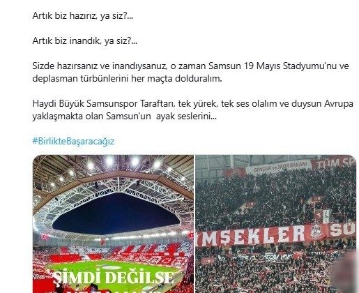 Samsunspor Başkanı Yıldırım, Avrupa ateşinin fitilini yaktı