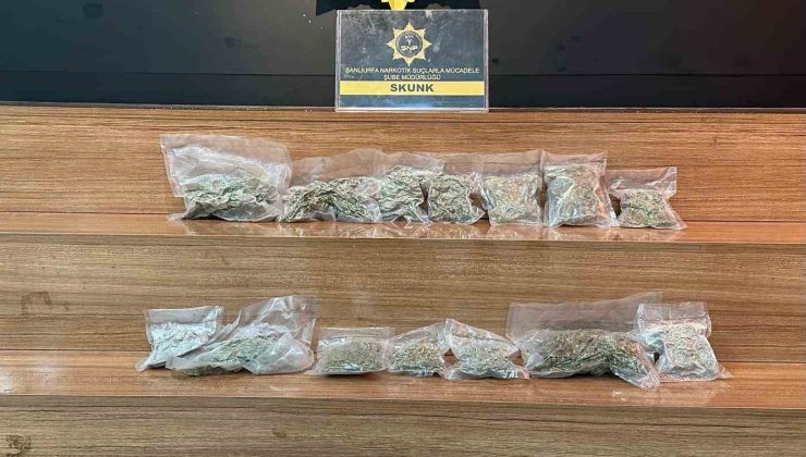 Şanlıurfa’da 2 kilo  skunk ele geçirildi