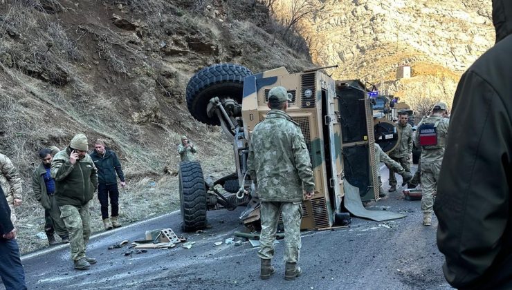 Şırnak’ta askeri araç devrildi: 2 asker yaralı