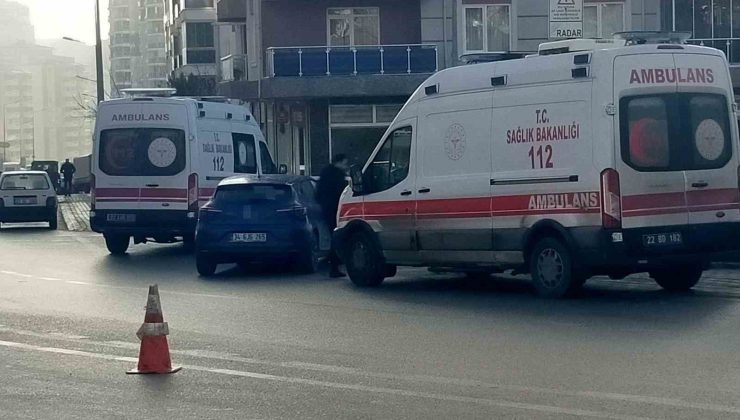 Trafik kazası kameraya yansıdı