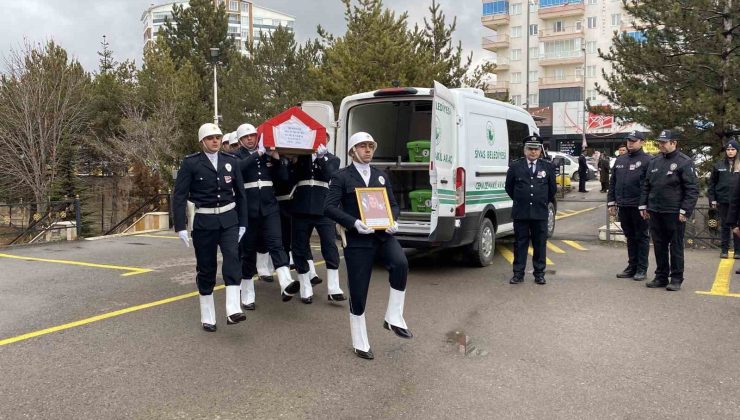 Vefat eden polis memuru törenle uğurlandı