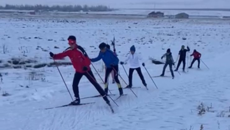 Yüksekovalı sporcular, zorlu şartlara rağmen yarışmaya hazırlanıyor